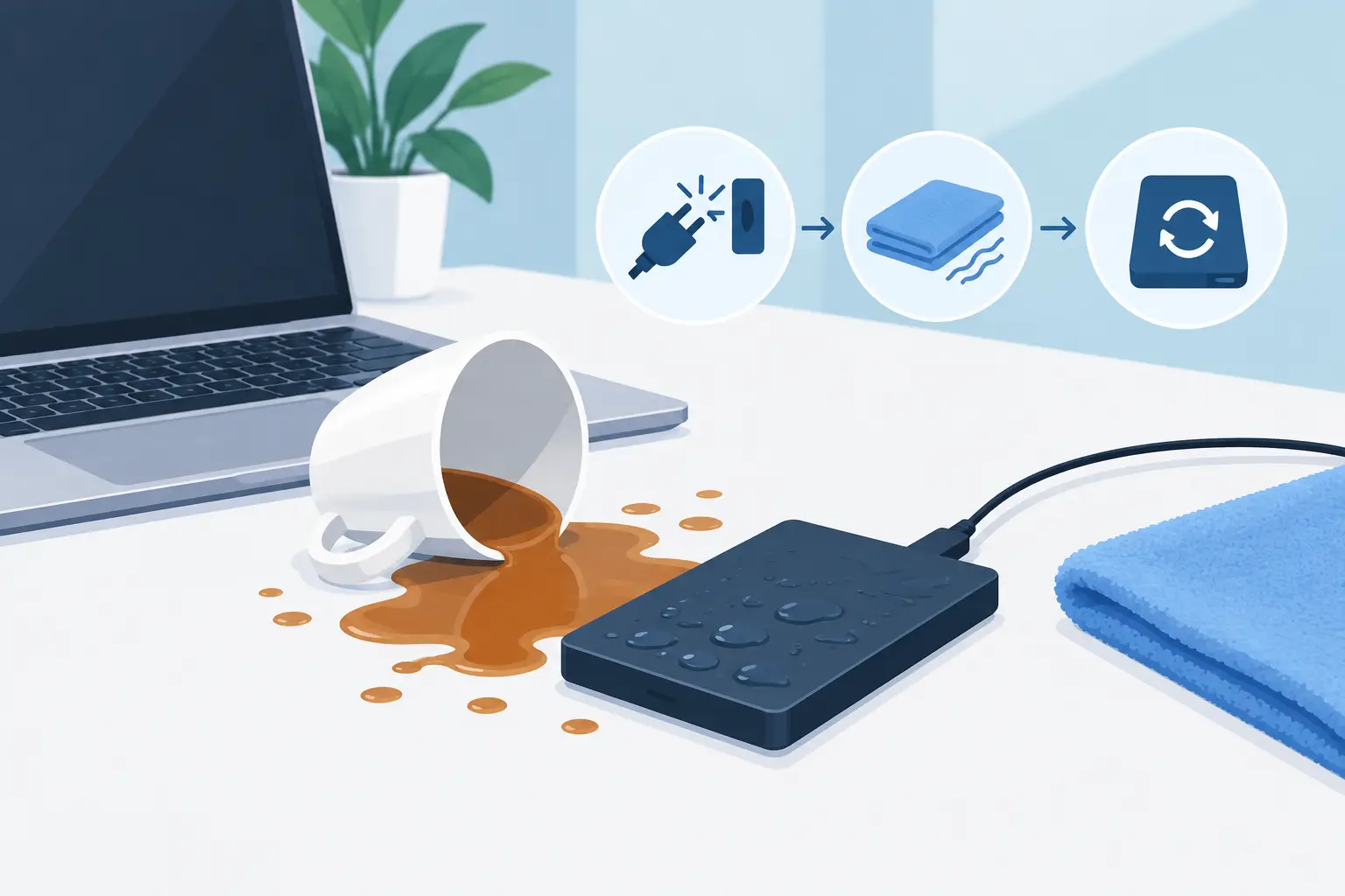 Data Recovery After a Spill: What to Do First